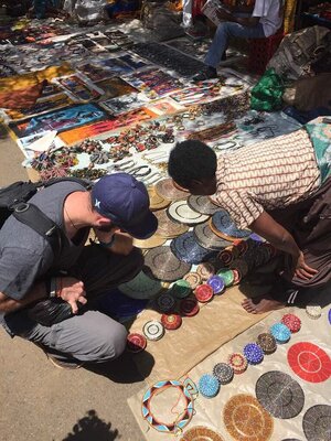Tourist at Maasai Market Nairobi